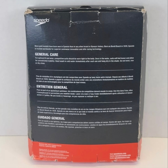 Speedo Women's Endurance+ One Piece Competitive, Black, Size 12/38 New - Picture 4 of 9